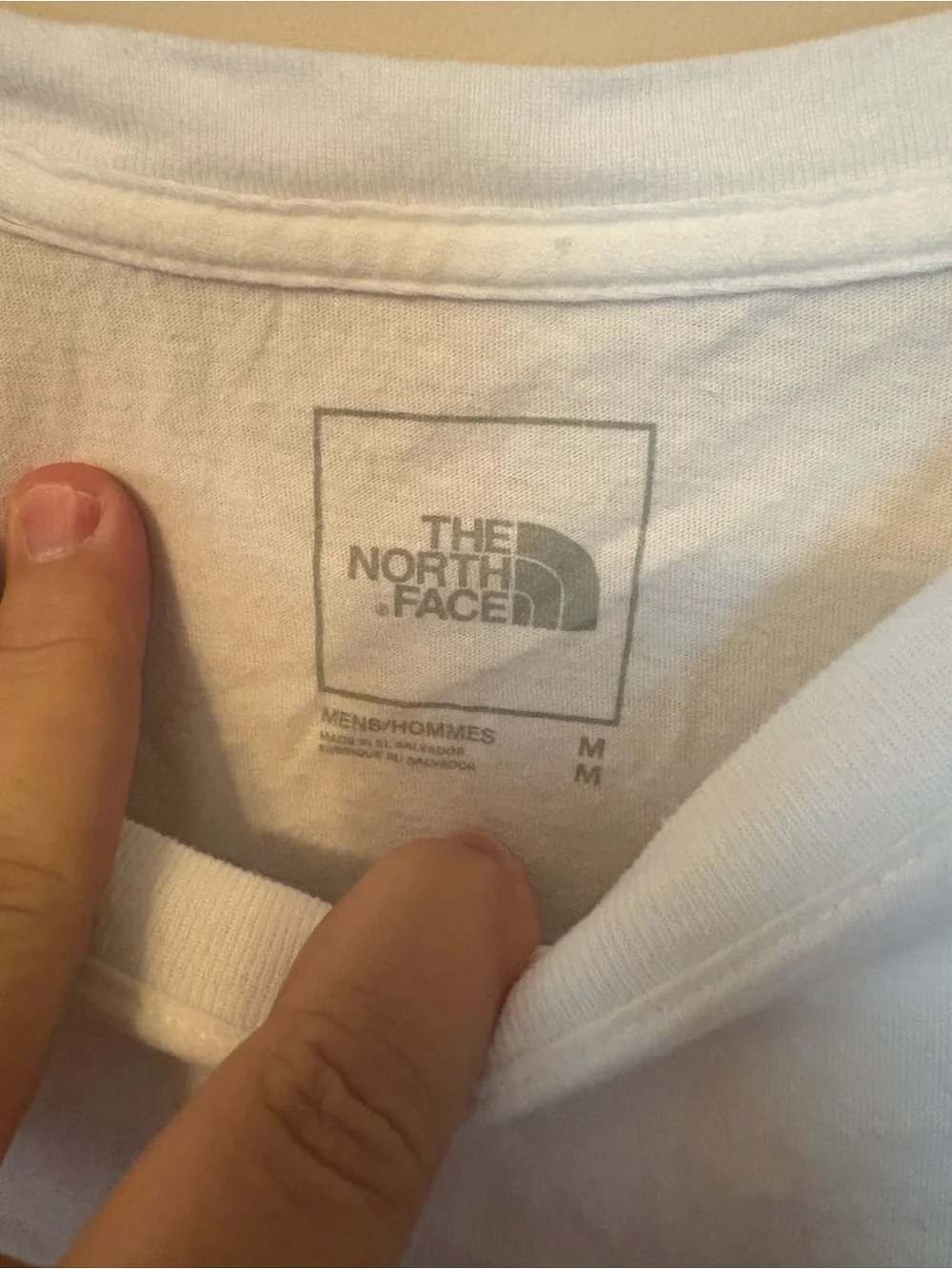 The North Face White Short Sleeve Tee with Black Logo